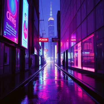 Morceau synthwave haute énergie avec synthés rétro années 80 pour un stream de jeu cyberpunk.